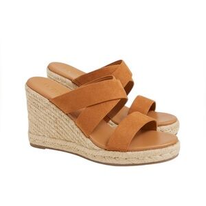 NEW J. Crew Wide Strap Espadrille Wedge Sandals Size 6